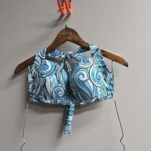 Blue Swirl Halter Top